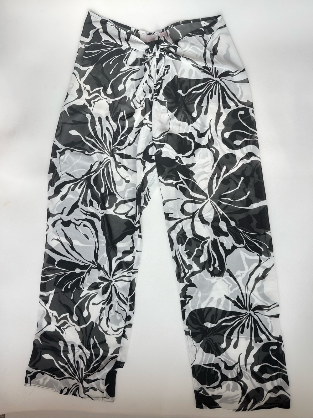 Vintage Victoria’s Secret Cover Up Bottom Black And White See-through Size Large